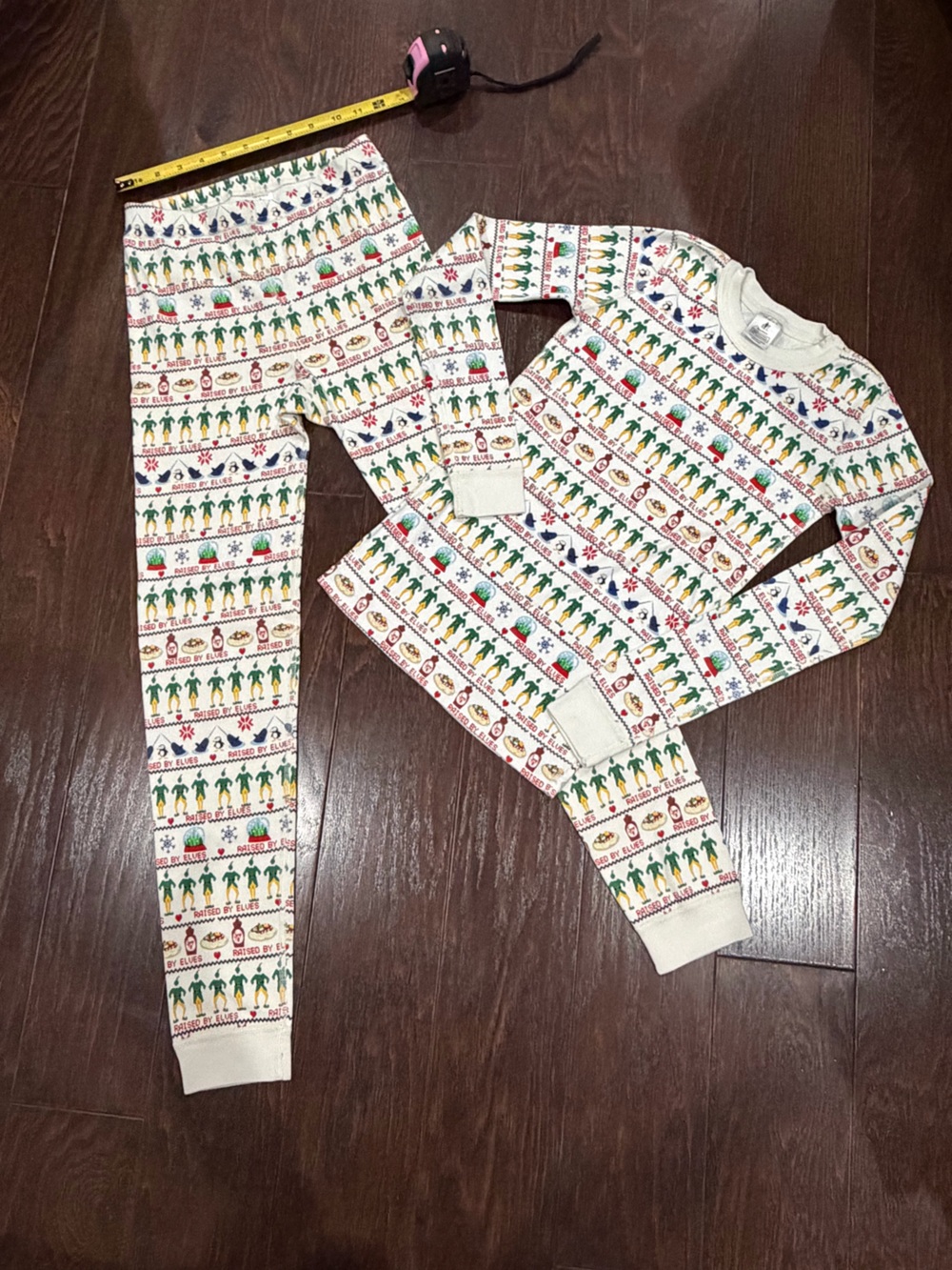 Hanna Andersson Kids Elf Holiday Organic Cotton Pajama Set Size 150 US 12